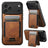 Suteni H17 Oil Eax Leather MagSafe Detachable Wallet Phone Case