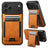 Suteni H17 Oil Eax Leather MagSafe Detachable Wallet Phone Case