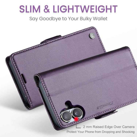 CaseMe 023 Butterfly Buckle Litchi Texture RFID Anti-theft Leather Phone Case