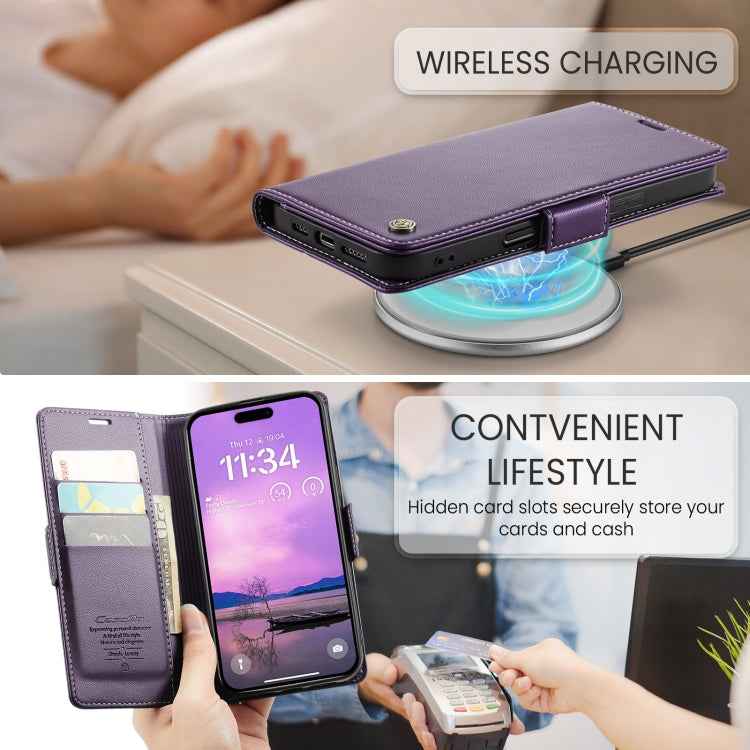 CaseMe 023 Butterfly Buckle Litchi Texture RFID Anti-theft Leather Phone Case