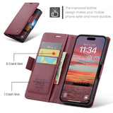 CaseMe 023 Butterfly Buckle Litchi Texture RFID Anti-theft Leather Phone Case