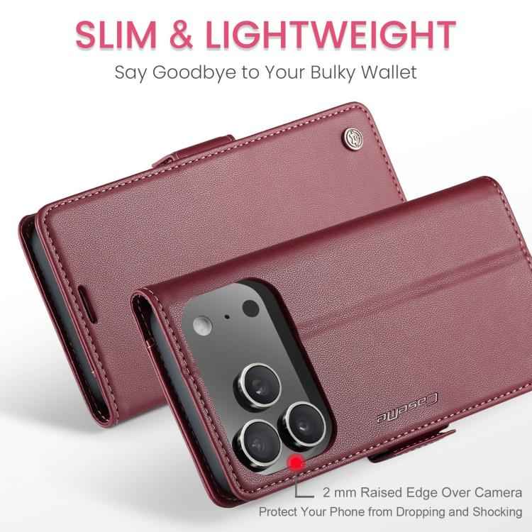 CaseMe 023 Butterfly Buckle Litchi Texture RFID Anti-theft Leather Phone Case