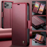 CaseMe 023 Butterfly Buckle Litchi Texture RFID Anti-theft Leather Phone Case