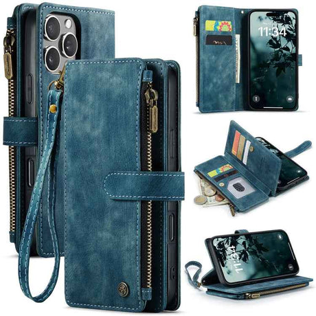 CaseMe C30 Card Slots Zipper Wallet Leather Phone Case