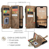 CaseMe C30 Card Slots Zipper Wallet Leather Phone Case