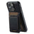 Suteni H17 Cross Grain Leather MagSafe Detachable Wallet Phone Case