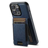 Suteni H17 Cross Grain Leather MagSafe Detachable Wallet Phone Case