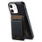 Suteni H17 Cross Grain Leather MagSafe Detachable Wallet Phone Case