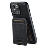 Suteni H18 Cross Grain MagSafe Wallet Leather Phone Case