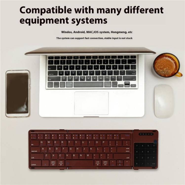 B077T Foldable Bluetooth Keyboard w/ Touchpad - Portable & Wireless