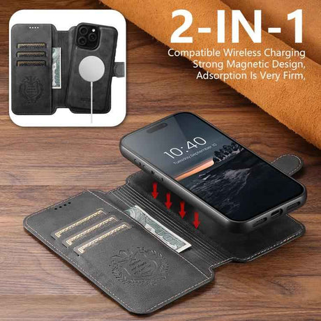 Suteni Q05 2-in-1 Multi-function Detachable Wallet MagSafe Phone Case