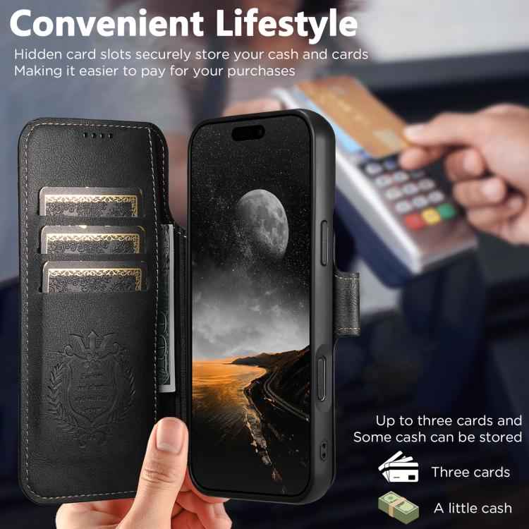 Suteni Q05 2-in-1 Multi-function Detachable Wallet MagSafe Phone Case