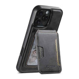 Suteni M3 Card Bag MagSafe Cowhide Texture Leather Phone Case