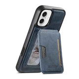 Suteni M3 Card Bag MagSafe Cowhide Texture Leather Phone Case