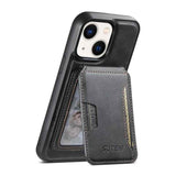 Suteni M3 Card Bag MagSafe Cowhide Texture Leather Phone Case