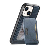 Suteni M3 Card Bag MagSafe Cowhide Texture Leather Phone Case