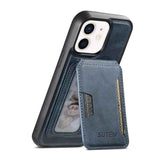 Suteni M3 Card Bag MagSafe Cowhide Texture Leather Phone Case
