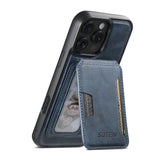 Suteni M3 Card Bag MagSafe Cowhide Texture Leather Phone Case