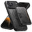 Suteni M3 Card Bag MagSafe Cowhide Texture Leather Phone Case