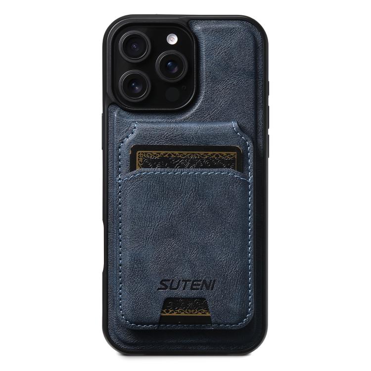 Suteni M5 Magnetic Card Bag MagSafe Leather Phone Case