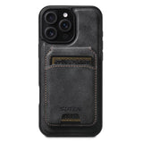 Suteni M5 Magnetic Card Bag MagSafe Leather Phone Case