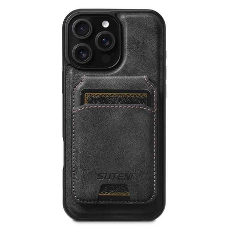 Suteni M5 Magnetic Card Bag MagSafe Leather Phone Case