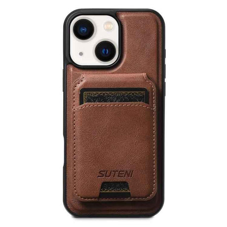 Suteni M5 Magnetic Card Bag MagSafe Leather Phone Case