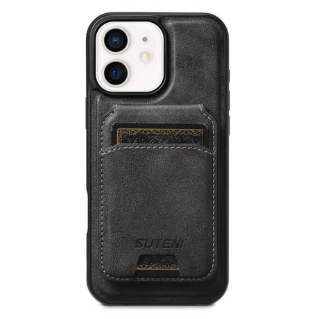 Suteni M5 Magnetic Card Bag MagSafe Leather Phone Case