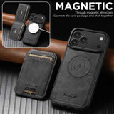 Suteni M5 Magnetic Card Bag MagSafe Leather Phone Case