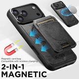Suteni M5 Magnetic Card Bag MagSafe Leather Phone Case