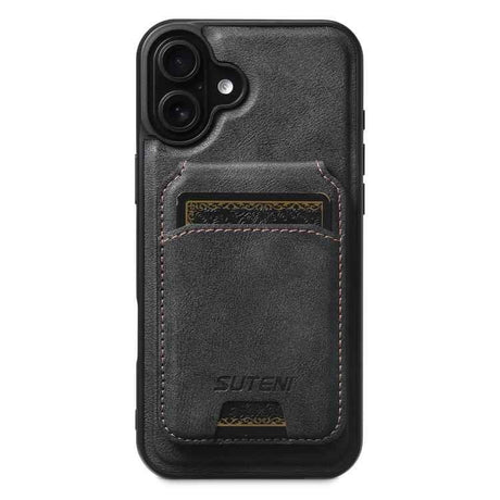 Suteni M5 Magnetic Card Bag MagSafe Leather Phone Case