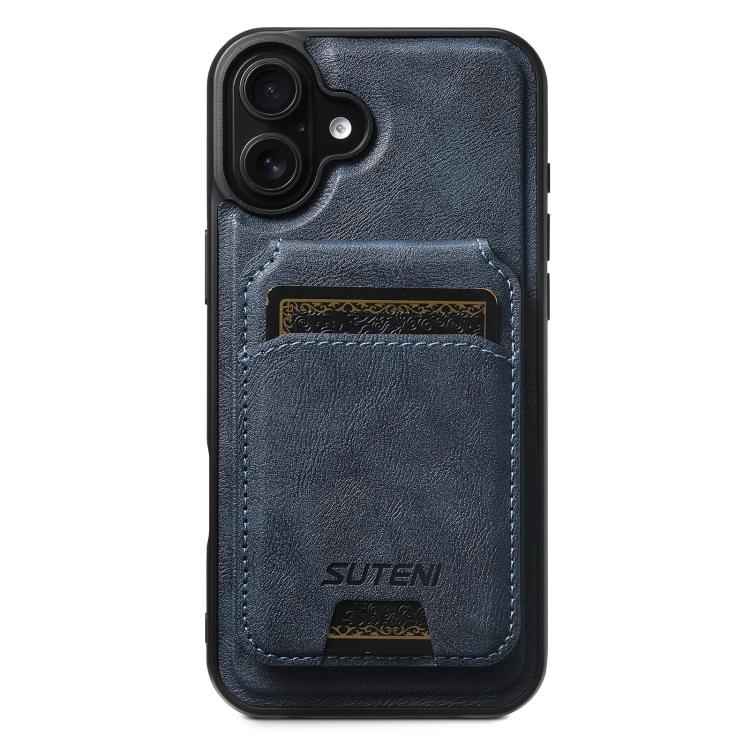 Suteni M5 Magnetic Card Bag MagSafe Leather Phone Case