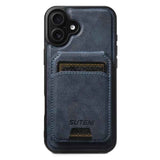 Suteni M5 Magnetic Card Bag MagSafe Leather Phone Case