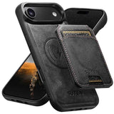 Suteni M5 Magnetic Card Bag MagSafe Leather Phone Case