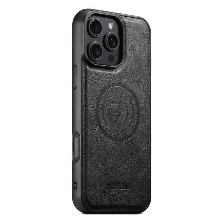 Suteni G5 Cowhide Leather MagSafe Magnetic Phone Case