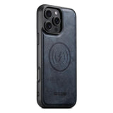 Suteni G5 Cowhide Leather MagSafe Magnetic Phone Case