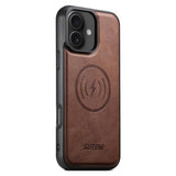 Suteni G5 Cowhide Leather MagSafe Magnetic Phone Case