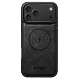 Suteni G5 Cowhide Leather MagSafe Magnetic Phone Case