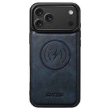 Suteni G5 Cowhide Leather MagSafe Magnetic Phone Case