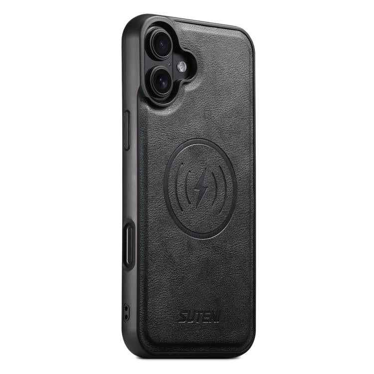 Suteni G5 Cowhide Leather MagSafe Magnetic Phone Case