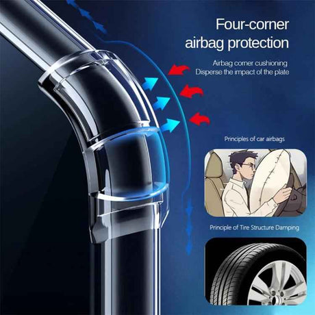 Kalebol 1.5mm Four-Corner Airbags Shockproof Transparency TPU Phone Case