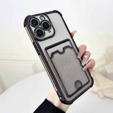 Four-cornered Glitter Electroplated Card Bag TPU Phone Case