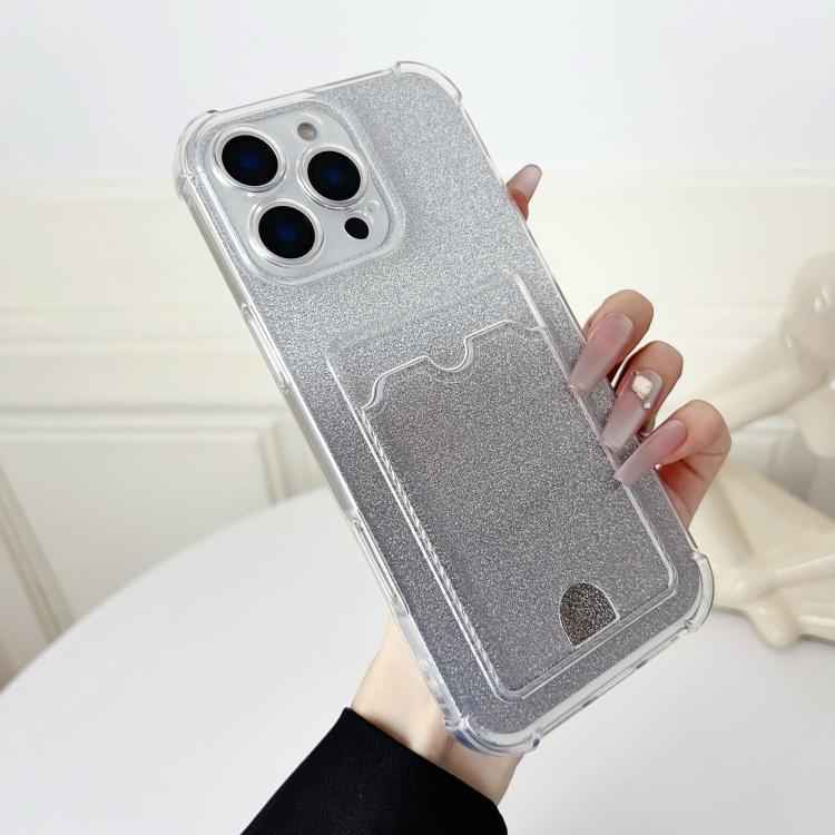 Four-cornered Glitter Electroplated Card Bag TPU Phone Case