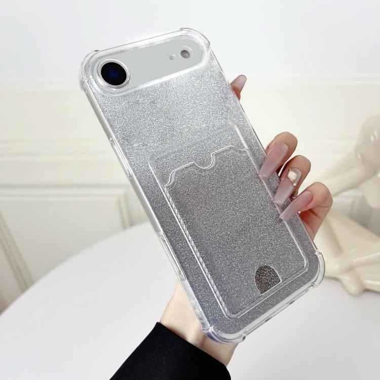 Four-cornered Glitter Electroplated Card Bag TPU Phone Case