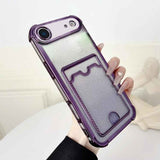 Four-cornered Glitter Electroplated Card Bag TPU Phone Case