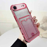 Four-cornered Glitter Electroplated Card Bag TPU Phone Case
