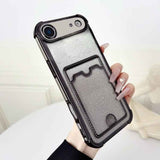 Four-cornered Glitter Electroplated Card Bag TPU Phone Case