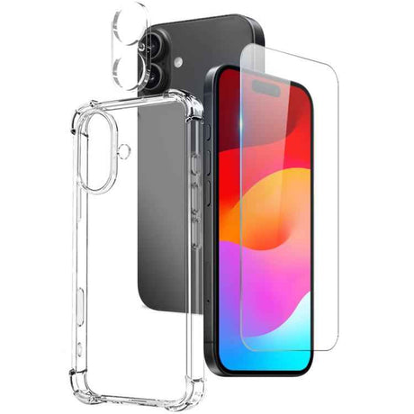 NORTHJO 3 in 1 TPU Airbag Shockproof Phone Case with Screen Protector Lens Film
