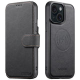 Suteni Q05 2-in-1 Multi-function MagSafe Wallet Litchi Leather Phone Case