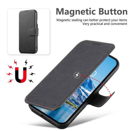 Suteni Q05 2-in-1 Multi-function MagSafe Wallet Litchi Leather Phone Case